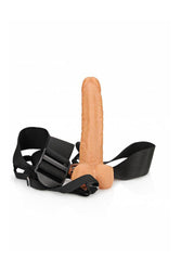Shots Toys - RealRock - Hollow Strap-On with Balls - 7 inch - Beige - Stag Shop