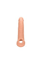 Shots Toys - Real Rock - 9 Inch Penis Sleeve with Ball Strap - Beige - Stag Shop