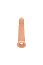 Shots Toys - Real Rock - 9 Inch Penis Sleeve with Ball Strap - Beige - Stag Shop