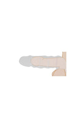 Shots Toys - Real Rock - 9 Inch Penis Sleeve with Ball Strap - Beige - Stag Shop