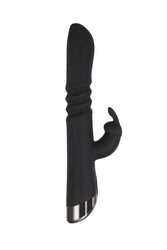 Evolved - Rapid Rabbit - Thrusting Dual Stimulation Vibrator - Black - Stag Shop
