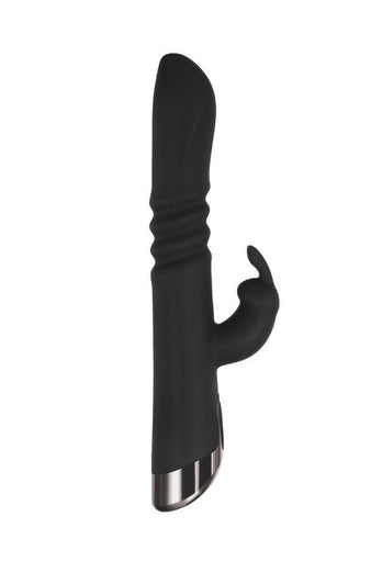 Evolved - Rapid Rabbit - Thrusting Dual Stimulation Vibrator - Black - Stag Shop