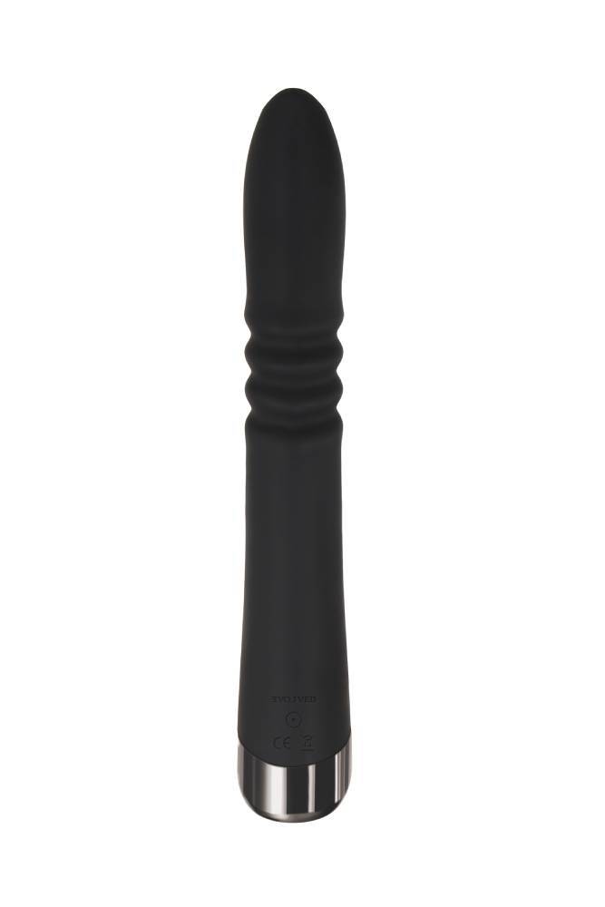 Evolved - Rapid Rabbit - Thrusting Dual Stimulation Vibrator - Black - Stag Shop