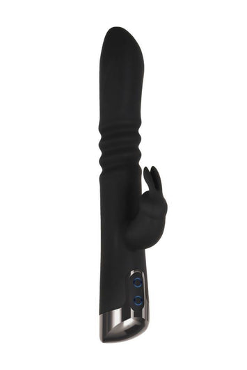 Evolved - Rapid Rabbit - Thrusting Dual Stimulation Vibrator - Black - Stag Shop