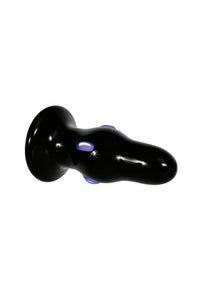 Thumbnail for Adam & Eve - Rear Rocker Vibrating Glass Anal Plug - Black - Stag Shop