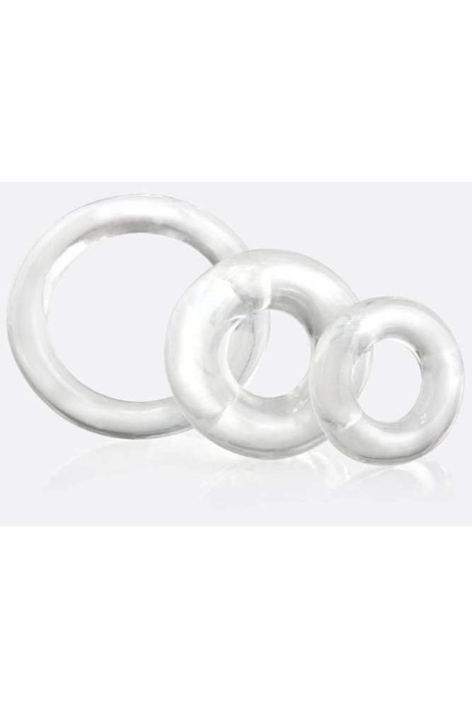 Screaming O - RingO Cock Ring 3 Pk - Black/Clear - Stag Shop