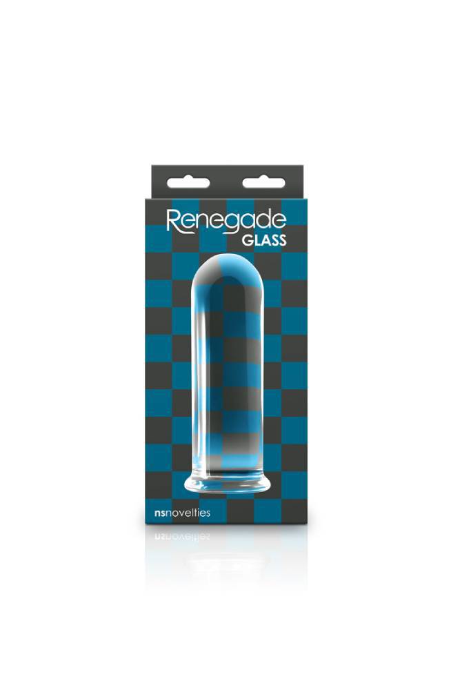 NS Novelties - Renegade - Rook - Large Glass Butt Plug - Clear - Stag Shop