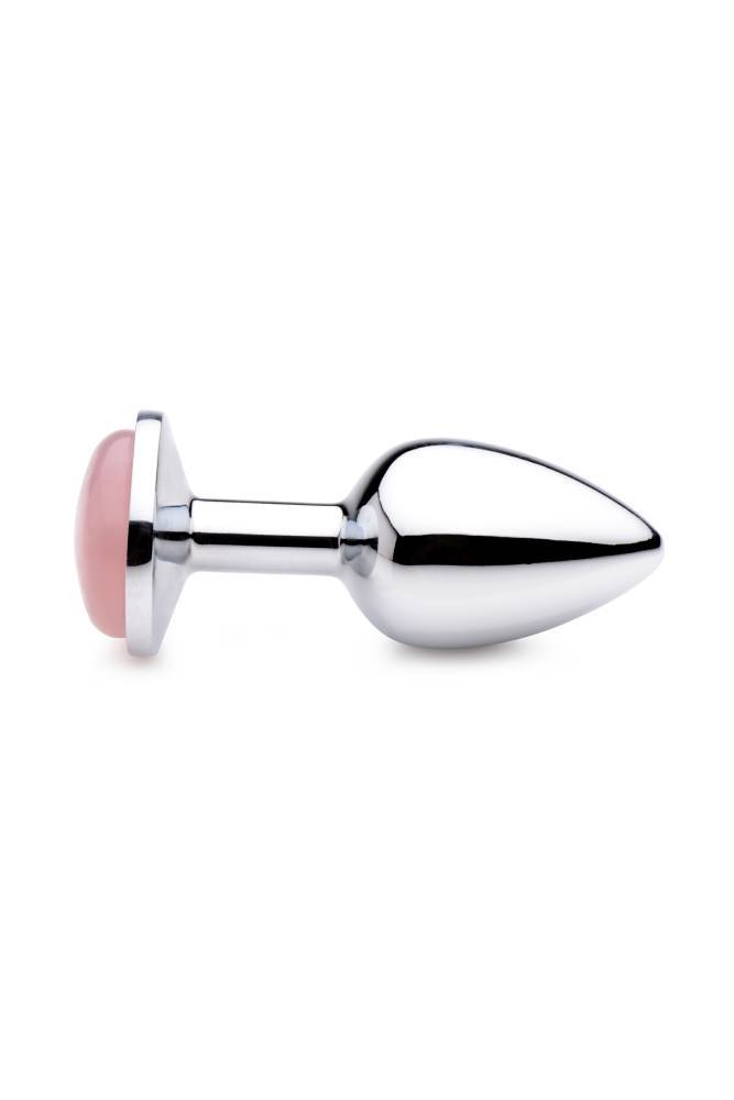XR Brands - Booty Sparks - Rose Quartz Butt Plug - Small - Stag Shop