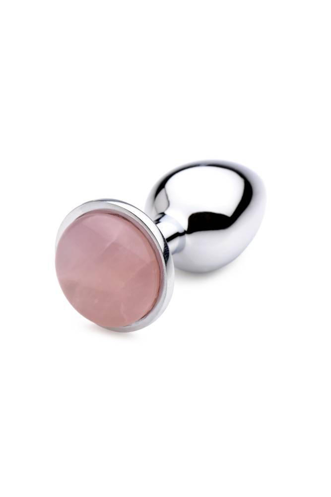 XR Brands - Booty Sparks - Rose Quartz Butt Plug - Small - Stag Shop