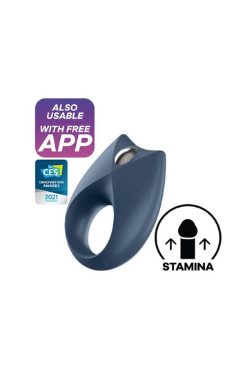 Satisfyer - Royal One Bluetooth Cock Ring - Navy - Stag Shop