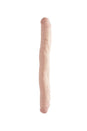 Pipedream - Basix - Rubber Works Double Ended Dildo - 12 inch - Beige - Stag Shop
