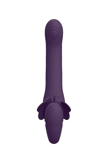 Shots Toys - VIVE - Satu Pulse Wave & Vibrating Strapless Strap-on - Purple - Stag Shop