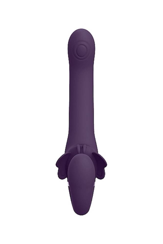 Shots Toys - VIVE - Satu Pulse Wave & Vibrating Strapless Strap-on - Purple - Stag Shop