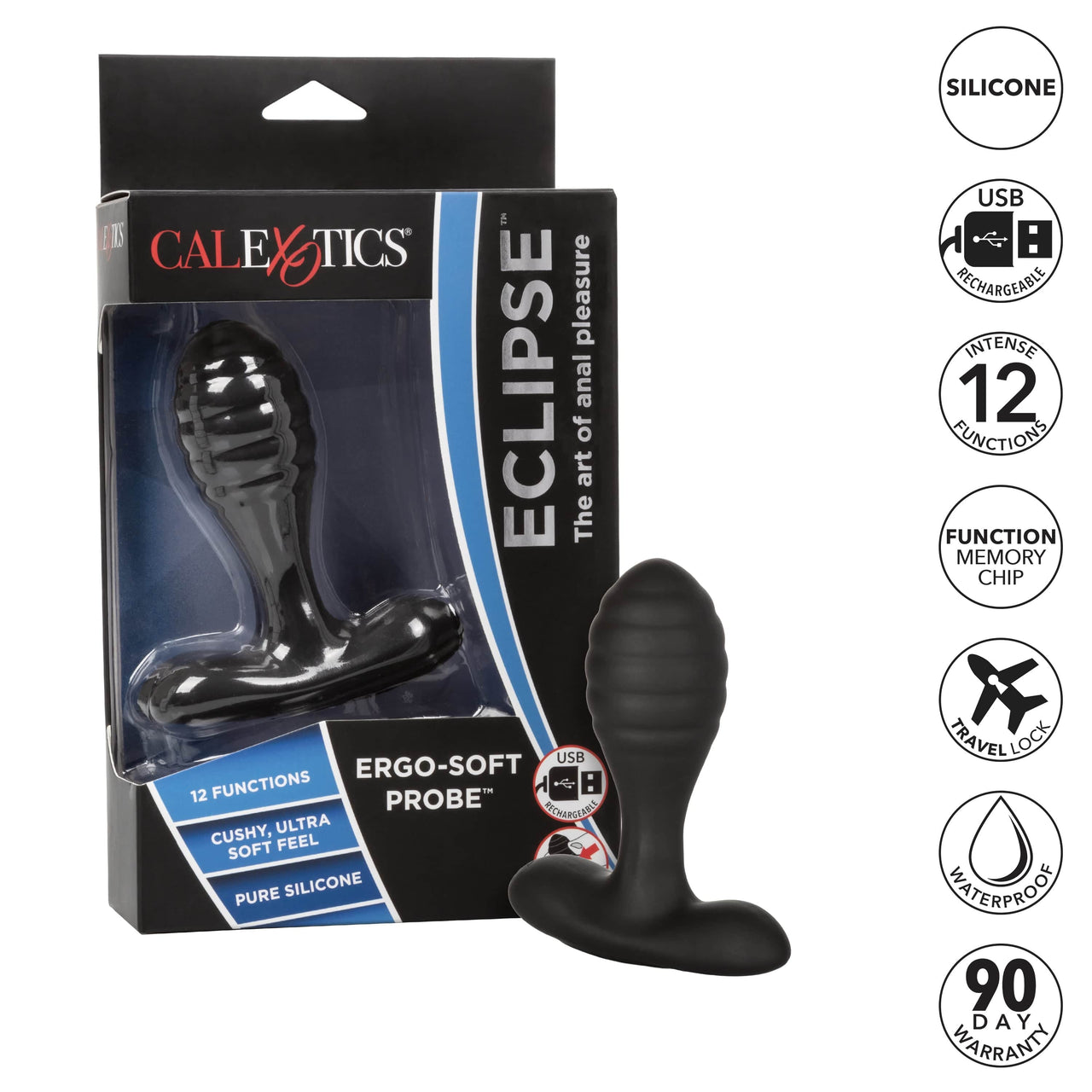 Cal Exotics - Eclipse - Ultra-Soft Anal Probe - Black | Stag Shop Cal Exotics - Eclipse - Ultra-Soft Anal Probe - Black | Stag Shop