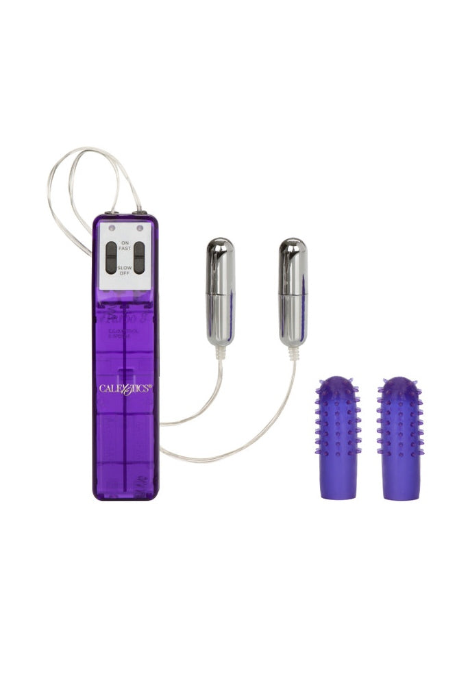 Cal Exotics - Pocket Exotics Turbo 8 Accelerator Double Bullet Vibrator - Purple - Stag Shop