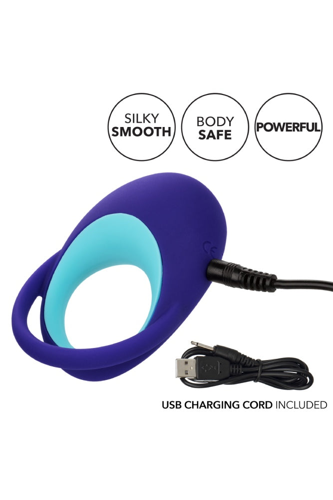 Cal Exotics - Link Up - Alpha Cock Ring Set - Blue - Stag Shop