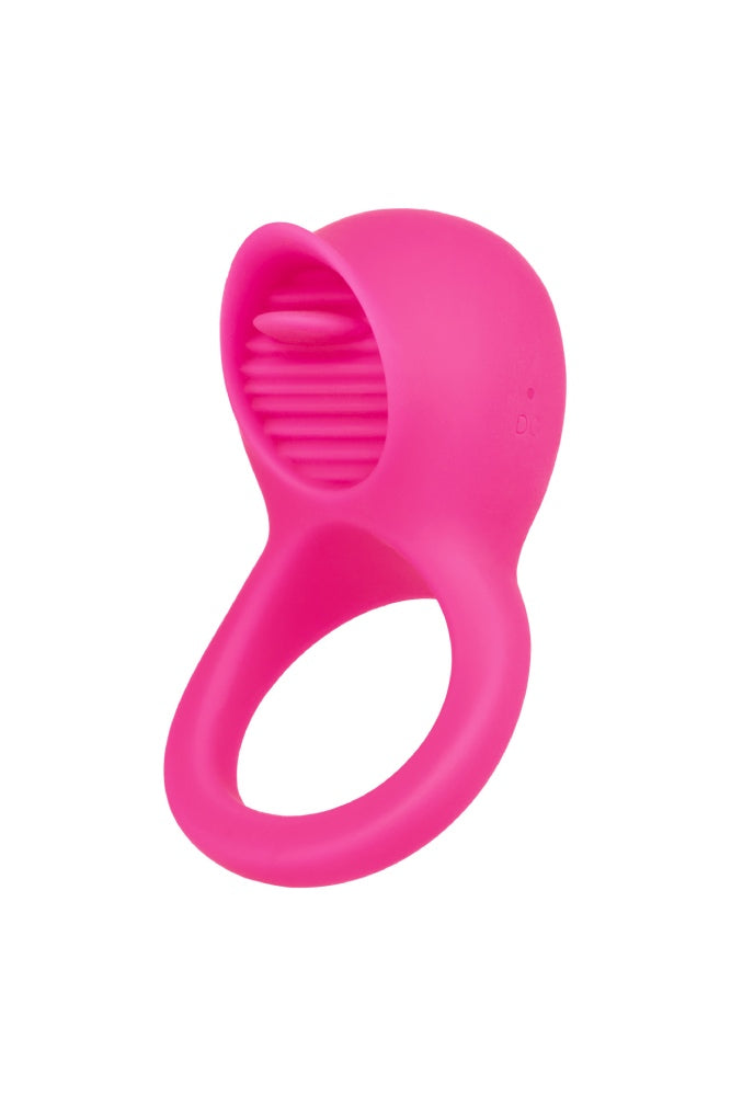 Cal Exotics - Couples Enhancer - Silicone Rechargeable Teasing Tongue - Pink - Stag Shop