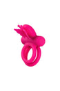 Cal Exotics - Silicone Rechargeable Dual Butterfly Cock Ring - Pink - Stag Shop