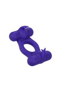 Thumbnail for Cal Exotics - Silicone Rechargeable Triple Orgasm Enhancer Cock Ring - Purple - Stag Shop