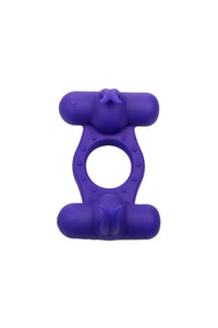 Thumbnail for Cal Exotics - Silicone Rechargeable Triple Orgasm Enhancer Cock Ring - Purple - Stag Shop