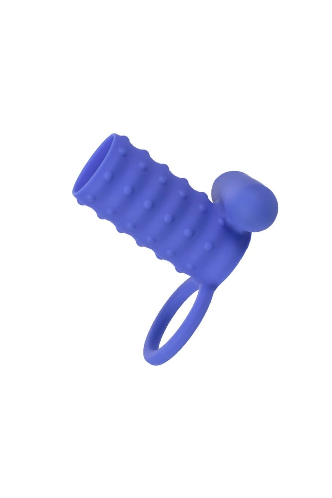 Cal Exotics - Silicone Rechargeable Endless Desires Enhancer Cock Ring - Blue - Stag Shop