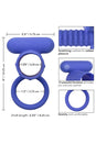Cal Exotics - Silicone Rechargeable Endless Desires Enhancer Cock Ring - Blue - Stag Shop