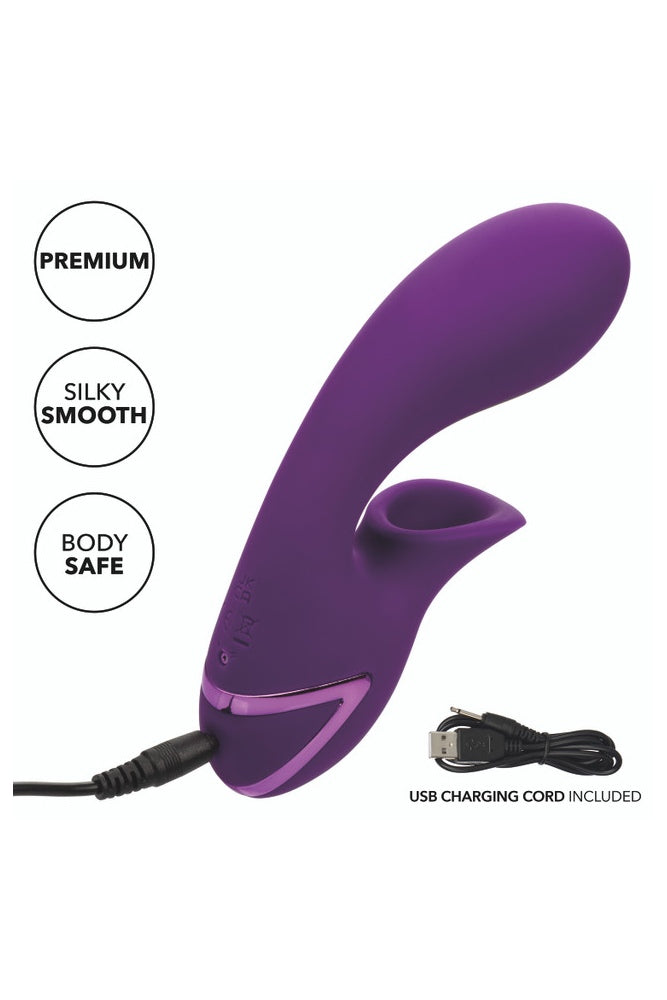 Cal Exotics - California Dreaming - Huntington Beach Heartbreaker Rabbit Vibrator with Suction - Purple - Stag Shop