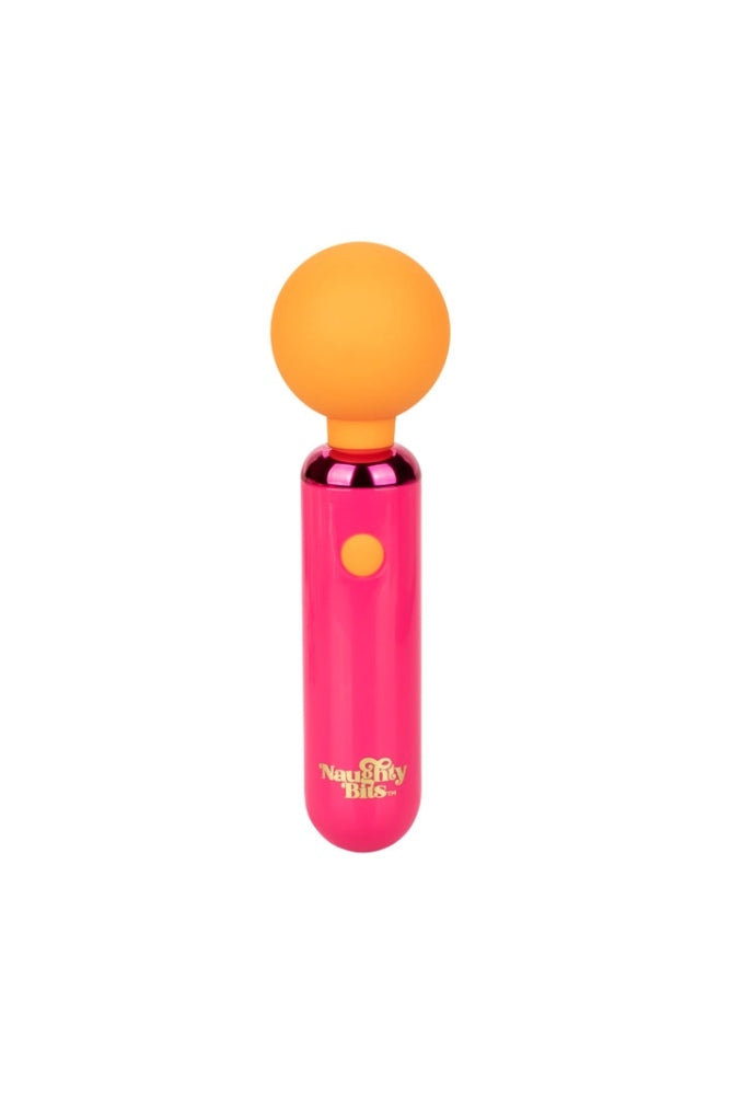 Cal Exotics - Naughty Bits - Home Cumming Queen Vibrating Mini Wand - Pink/Orange - Stag Shop