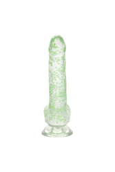 Cal Exotics - Naughty Bits - I Leaf Dick Glow-In-The-Dark Weed Leaf Dildo - Clear/Green - Stag Shop