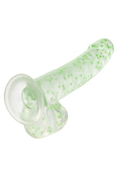 Cal Exotics - Naughty Bits - I Leaf Dick Glow-In-The-Dark Weed Leaf Dildo - Clear/Green - Stag Shop