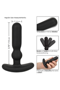 Thumbnail for Cal Exotics - Colt - Rechargeable Anal-T Vibrating Butt Plug - Black - Various Sizes - Stag Shop