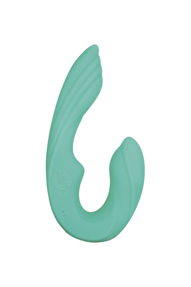 Evolved - Gender X - Strapless Seashell Wearable Dual Vibrator - Teal - Stag Shop