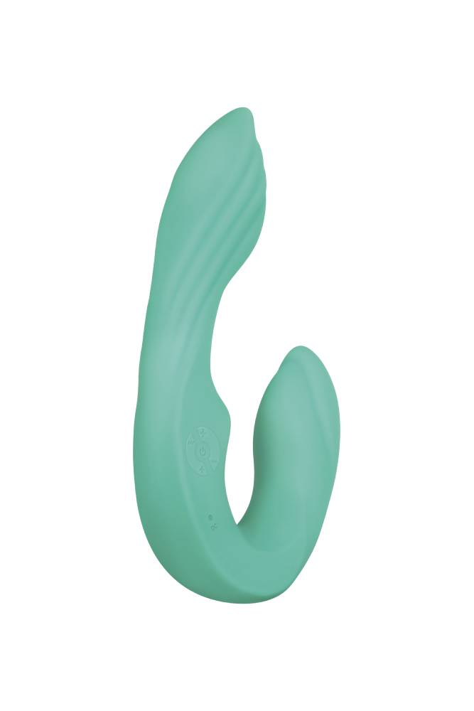 Evolved - Gender X - Strapless Seashell Wearable Dual Vibrator - Teal - Stag Shop