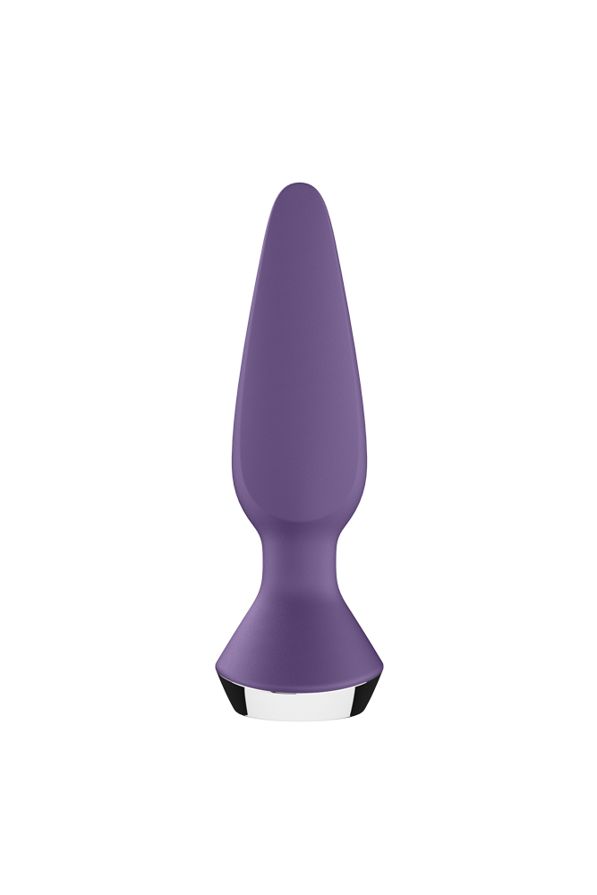 Satisfyer - Plug-ilicious 1 - Vibrating Bluetooth Anal Plug - Purple - Stag Shop