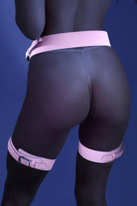Thumbnail for Fantasy Lingerie - Glow - Strapped In Leg Harness - Pink - OS - Stag Shop