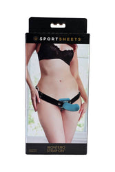 Sportsheets - Montero -  Unisex Adjustable Strap On Harness - Black/Silver - Stag Shop