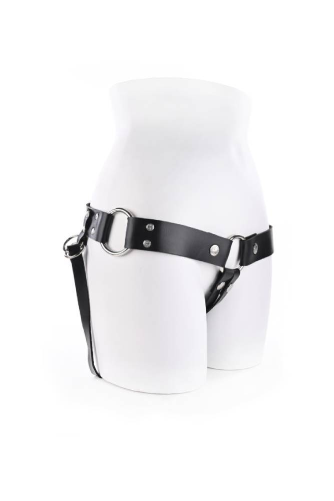 Sportsheets - Montero -  Unisex Adjustable Strap On Harness - Black/Silver - Stag Shop