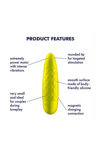 Satisfyer - Ultra Power Bullet 5 - Rechargeable Waterproof Bullet Vibrator - Yellow - Stag Shop