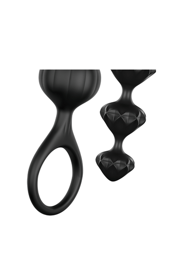Satisfyer - Love Beads Anal Beads Set - Black - Stag Shop