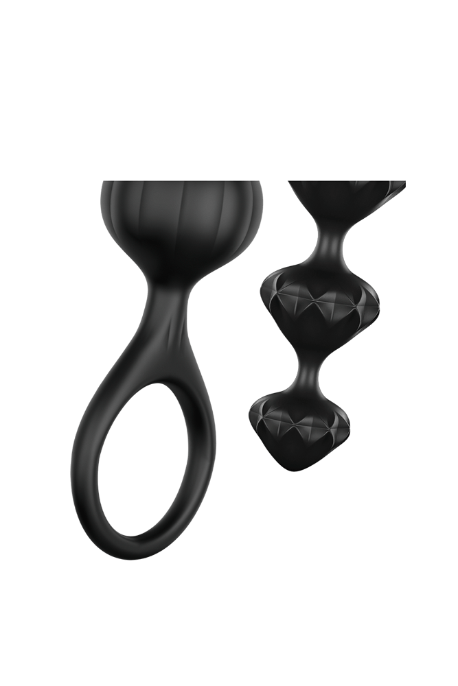 Satisfyer - Love Beads Anal Beads Set - Black - Stag Shop