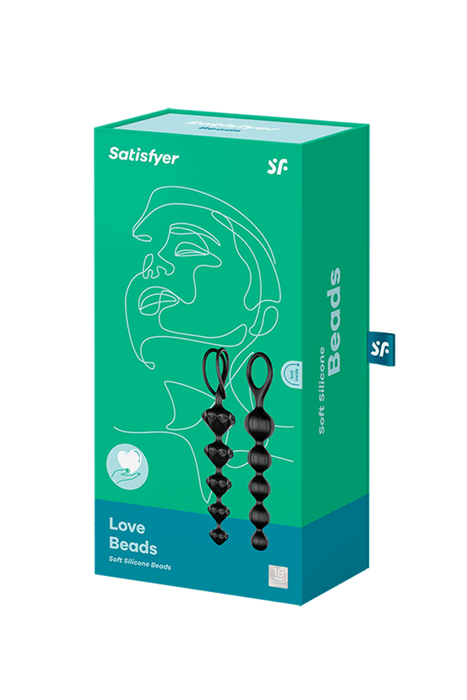 Satisfyer - Love Beads Anal Beads Set - Black - Stag Shop