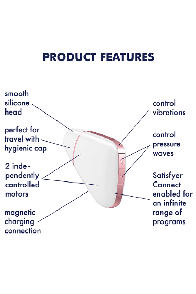 Satisfyer - Love Triangle Bluetooth Clitoral Stimulator - Assorted Colours - Stag Shop