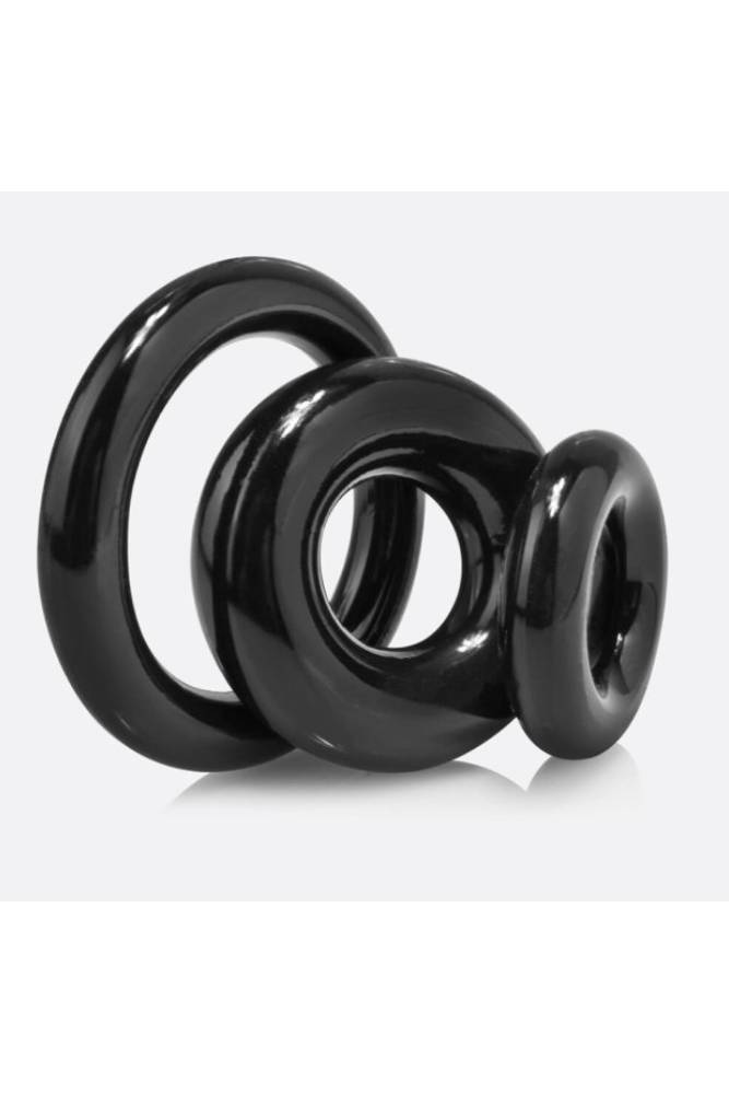 Screaming O - RingO Cock Ring 3 Pk - Black/Clear - Stag Shop