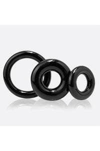 Thumbnail for Screaming O - RingO Cock Ring 3 Pk - Black/Clear - Stag Shop