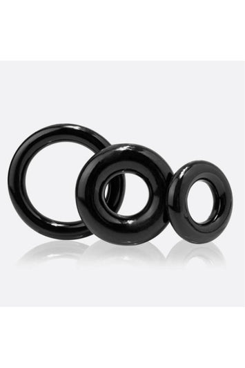 Screaming O - RingO Cock Ring 3 Pk - Black/Clear - Stag Shop