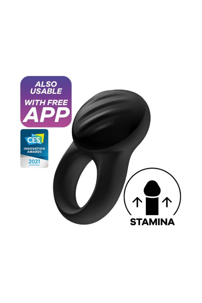 Satisfyer - Signet Bluetooth Cock Ring - Black - Stag Shop