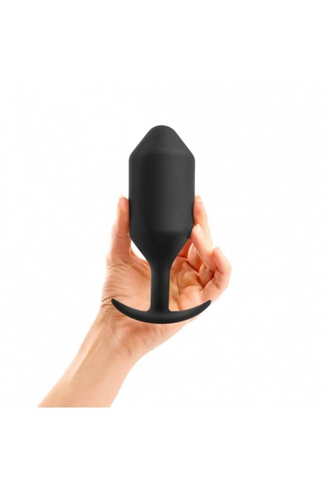 b-Vibe - Snug Plug 6 - Weighted Anal Plug - Black - Stag Shop