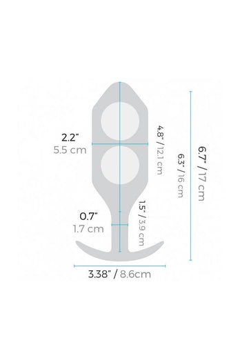 b-Vibe - Snug Plug 6 - Weighted Anal Plug - Black - Stag Shop