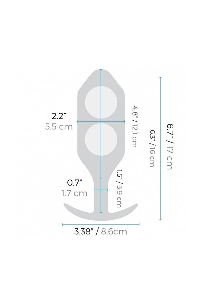 b-Vibe - Snug Plug 6 - Weighted Anal Plug - Black - Stag Shop