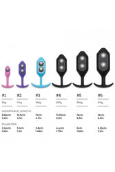 b-Vibe - Snug Plug 6 - Weighted Anal Plug - Black - Stag Shop